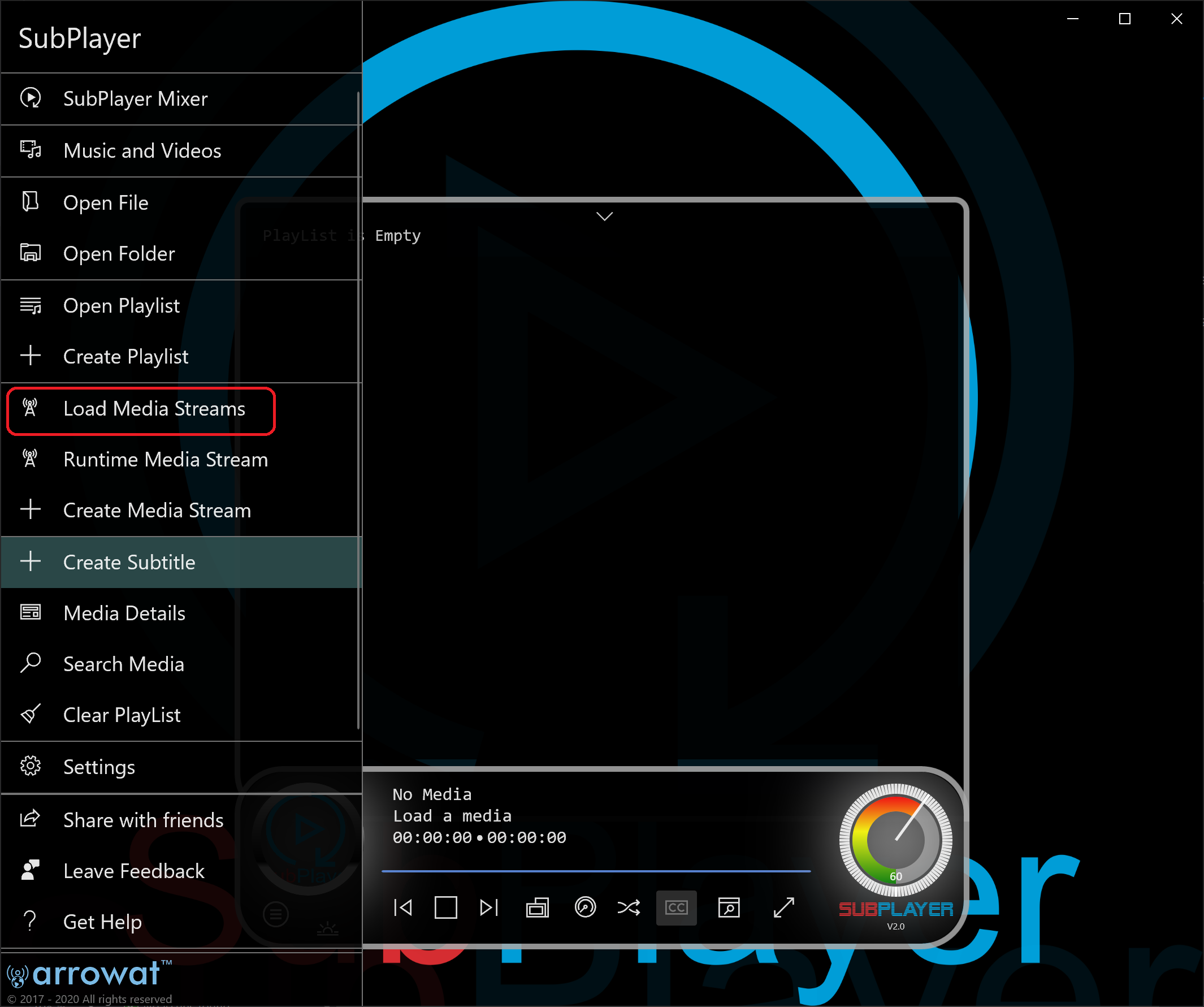 subplayer for internet radio stations